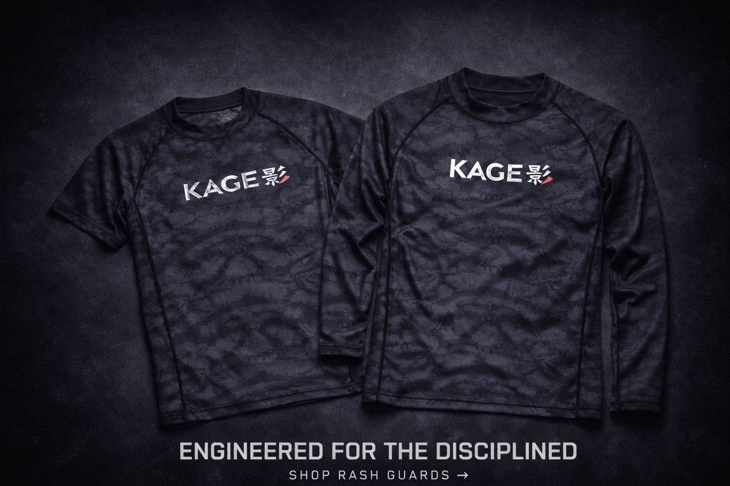 KAGE compression rash guard for MMA and no-gi