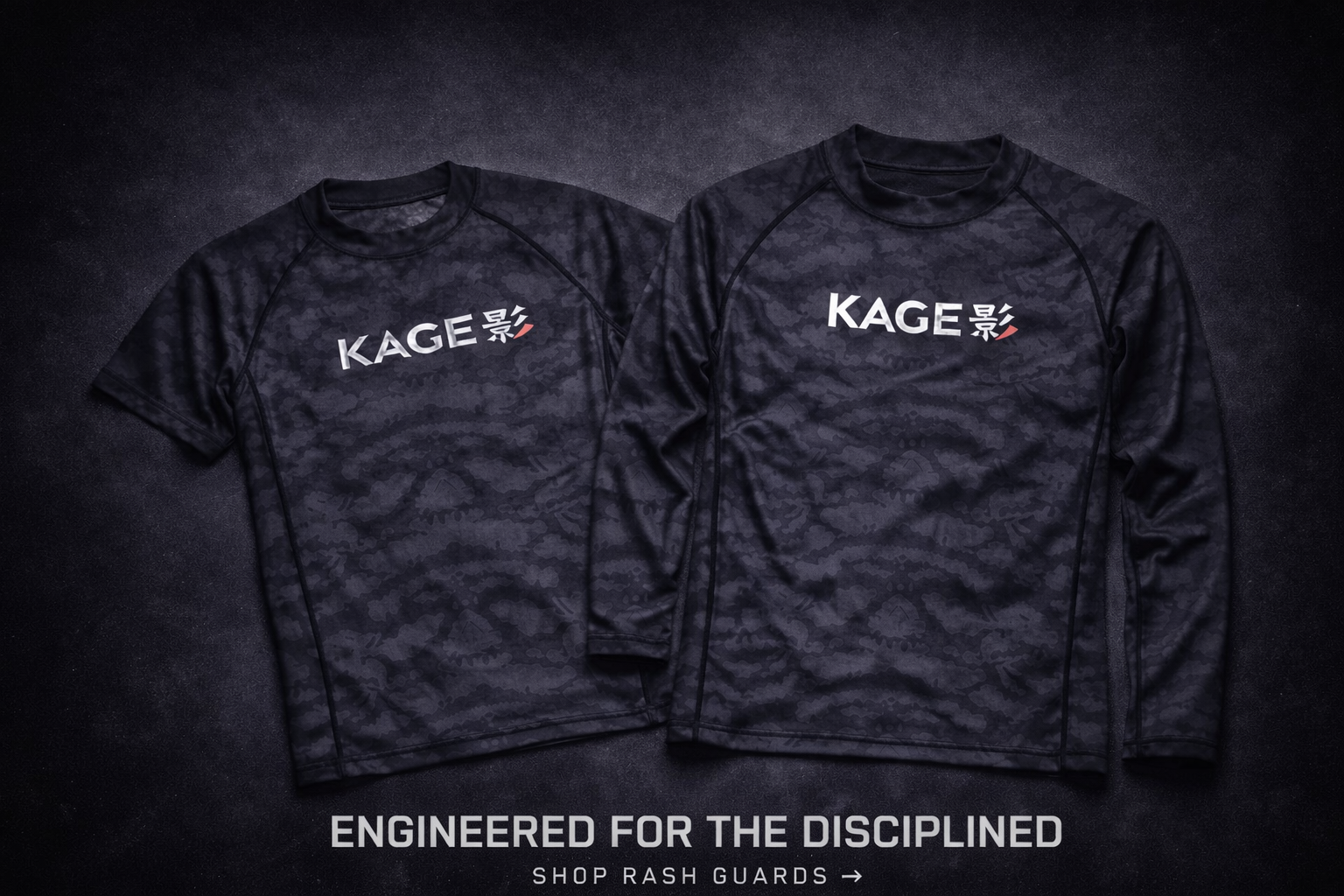 KAGE compression rash guard for MMA and no-gi