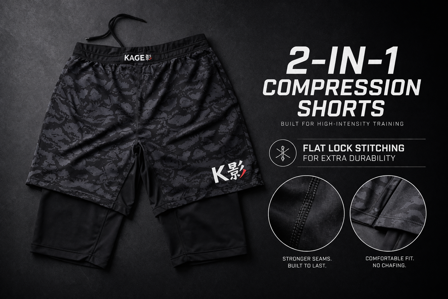 2 in 1 compression rash guard shorts for mma and bjj